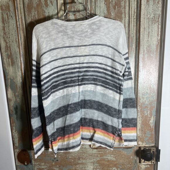 Hem and Thread Pullover Multi Striped Sweater-Small NWT - Picture 3 of 9